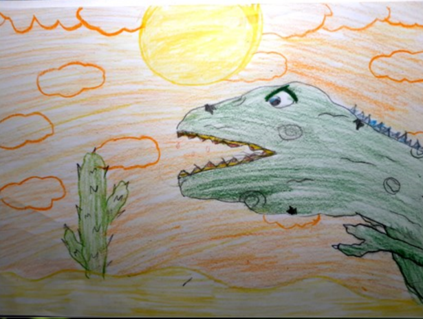 zdjęcie rysunku dinozaura