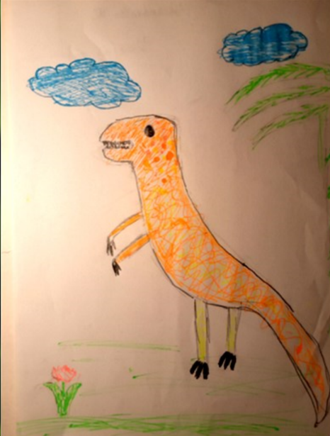 zdjęcie rysunku dinozaura 