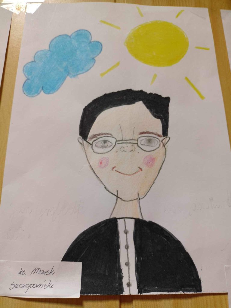 zdjęcie przedstawia pracę na której ukazano mężczyznę