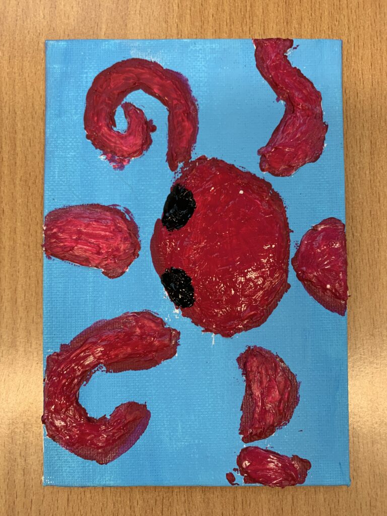 na zdjęciu widać obrazek zrobiony pastą strukturalną 